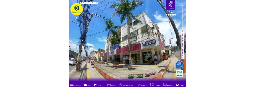 Apartamento no Centro - 2 Quartos com Varanda e Garagem.